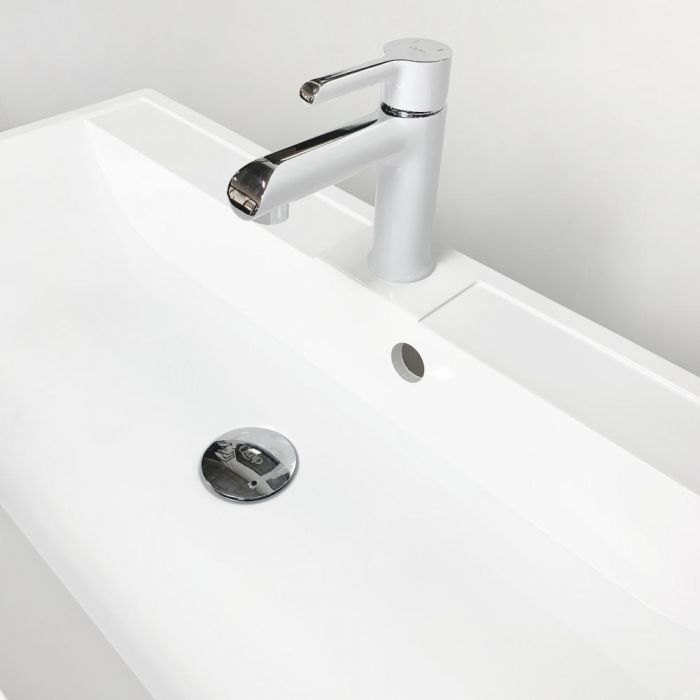 Раковина, умивальник Adamant STRENG NEW, штучний камінь, прямокут., з отвором для змішувача, з отвором для переливу, 990x410x123мм, накладний, білий Раковина, умивальник Adamant STRENG NEW, штучний камінь, прямокут., з отвором для змішувача, з отвором для переливу, 990x410x123мм, накладний, білий