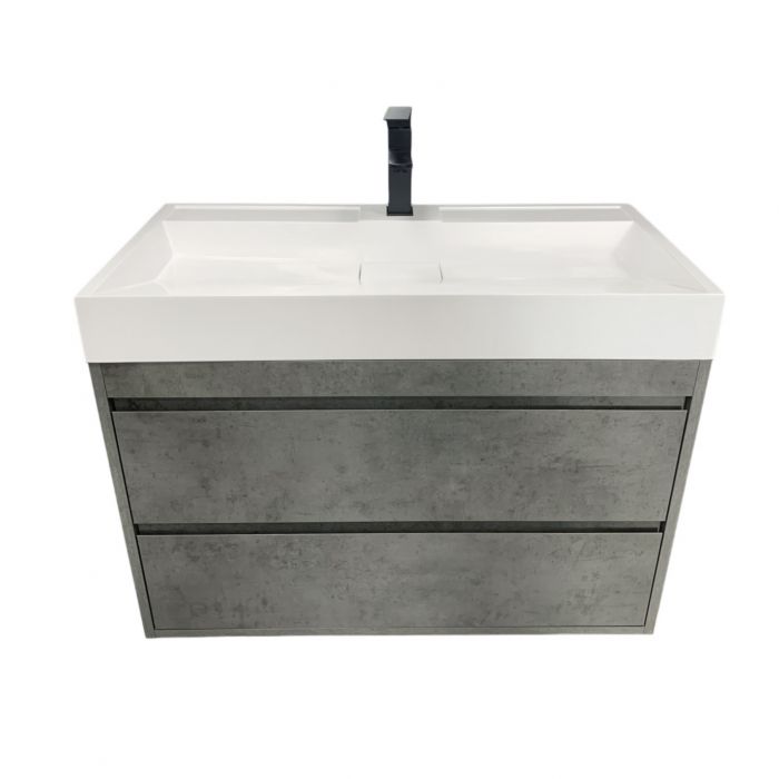 Раковина, умивальник Adamant VISION, штучний камінь, прямокут., з отвором для змішувача, без переливу, 1000х455х110мм, накладний, білий Раковина, умивальник Adamant VISION, штучний камінь, прямокут., з отвором для змішувача, без переливу, 1000х455х110мм, накладний, білий