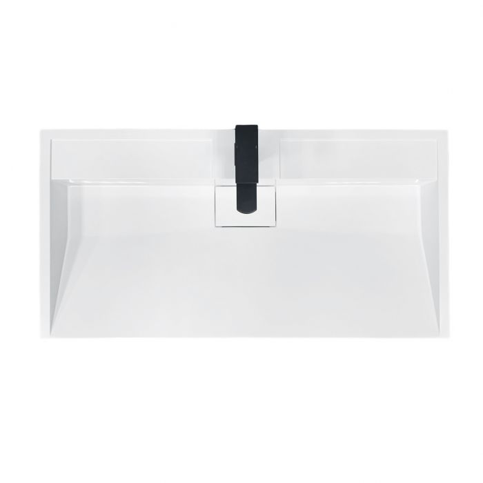 Раковина, умивальник Adamant VISION, штучний камінь, прямокут., з отвором для змішувача, без переливу, 1000х455х110мм, накладний, білий Раковина, умивальник Adamant VISION, штучний камінь, прямокут., з отвором для змішувача, без переливу, 1000х455х110мм, накладний, білий