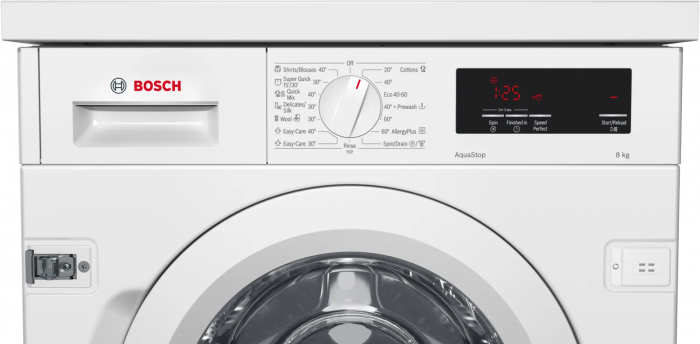 Пральна машина Bosch вбудовувана фронтальна, 8кг, 1200, C, 55см, дисплей, білий