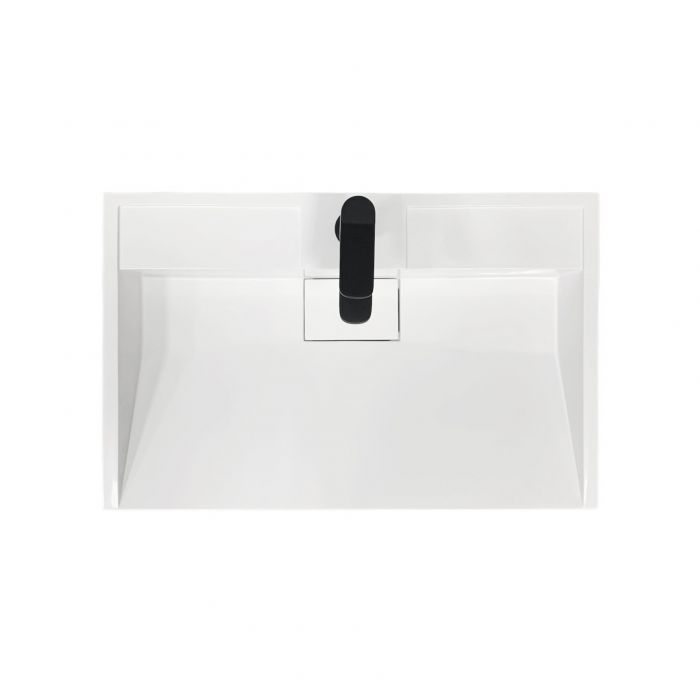 Раковина, умивальник Adamant VISION, штучний камінь, прямокут., з отвором для змішувача, без переливу, 700х455х110мм, накладний, білий Раковина, умивальник Adamant VISION, штучний камінь, прямокут., з отвором для змішувача, без переливу, 700х455х110мм, накладний, білий