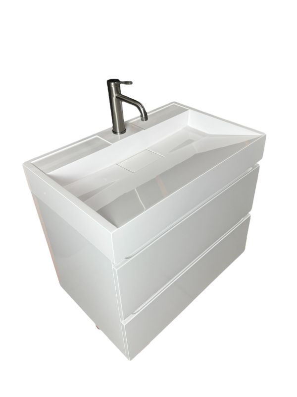 Раковина, умивальник Adamant VISION, штучний камінь, прямокут., з отвором для змішувача, без переливу, 700х455х110мм, накладний, білий Раковина, умивальник Adamant VISION, штучний камінь, прямокут., з отвором для змішувача, без переливу, 700х455х110мм, накладний, білий