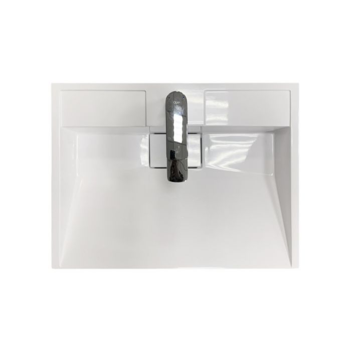 Раковина, умивальник Adamant VISION, штучний камінь, прямокут., з отвором для змішувача, без переливу, 500х380х110мм, накладний, білий Раковина, умивальник Adamant VISION, штучний камінь, прямокут., з отвором для змішувача, без переливу, 500х380х110мм, накладний, білий