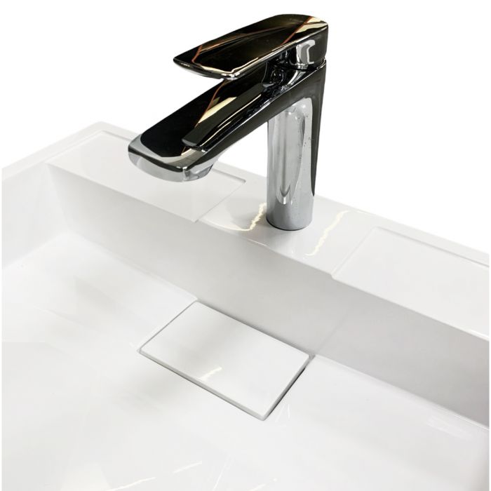 Раковина, умивальник Adamant VISION, штучний камінь, прямокут., з отвором для змішувача, без переливу, 500х380х110мм, накладний, білий Раковина, умивальник Adamant VISION, штучний камінь, прямокут., з отвором для змішувача, без переливу, 500х380х110мм, накладний, білий