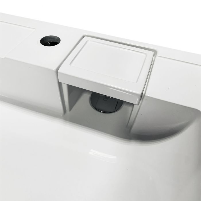 Раковина, умивальник Adamant WASHER NEW, штучний камінь, прямокут., з отвором для змішувача, без переливу, 595х595х115мм, накладний, білий Раковина, умивальник Adamant WASHER NEW, штучний камінь, прямокут., з отвором для змішувача, без переливу, 595х595х115мм, накладний, білий