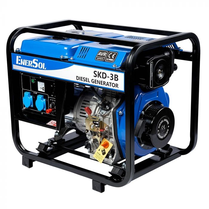 Генератор дизельний EnerSol SKD-3B, 230В, 2.8/3кВт, ручний стартер, 85кг