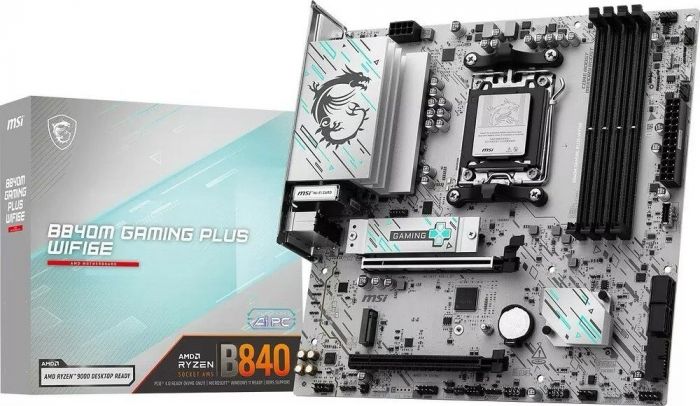 Материнcька плата MSI B840M GAMING PLUS WIFI6E sAM5 B840 4xDDR5 M.2 HDMI WiFi BT mATX