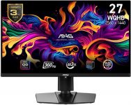 Монітор MSI 26.5" MAG 271QPX-QD-E2 2xHDMI, DP, USB-C, Audio, OLED, 2560x1440, 360Hz, 0.03ms, DCI-P3 99%, AdaptiveSync, HAS, HDR400