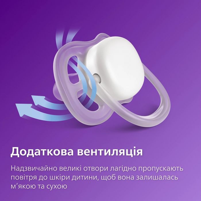 Пустушка Avent  Ultra Air, 18+ міс., дизайн нейтральний, 2 шт.
