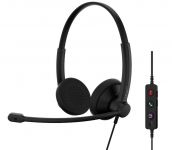Гарнітура комп'ютерна стерео On-Ear EPOS IMPACT 100 MS, USB C + A, Microsoft Teams, односпрямований, 2м, Чорний