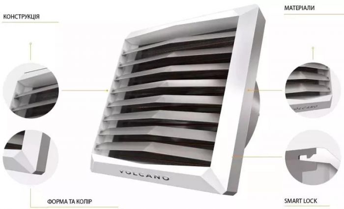 Водяний нагрівач Volcano VR2 двигун змінного струму AC, 8-50 кВт, 4850 м3/год