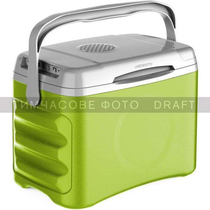 Холодильник дорожній ARDESTO, 2в1, 21л, 220/12В, підігрів 55°C, охолодження 18-20°C, USB-порт, 4.3кг, салатовий Холодильник дорожній ARDESTO, 2в1, 21л, 220/12В, підігрів 55°C, охолодження 18-20°C, USB-порт, 4.3кг, салатовий