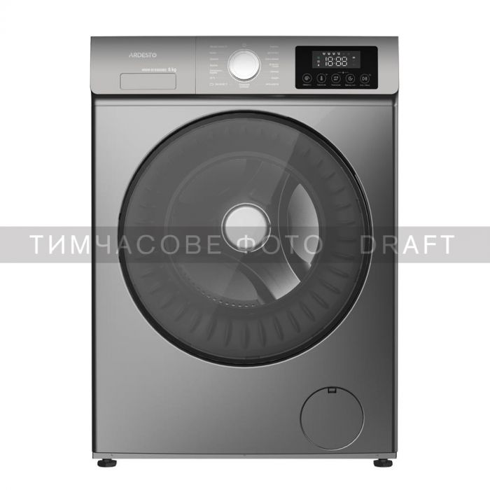 Пральна машина ARDESTO фронтальна Black Mars, 8кг, 1200, А+++, 55.5см, дисплей, пара, інвертор, сірий