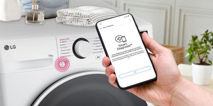 Пральна машина LG фронтальна, 10кг, 1400, A, 57см, дисплей, пара, інвертор, білий