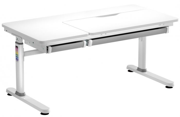 Стіл комп'ютерний 2E CE301K-MECHANIC, регулювання висоти, механіка, 54/76х120x60см, білий