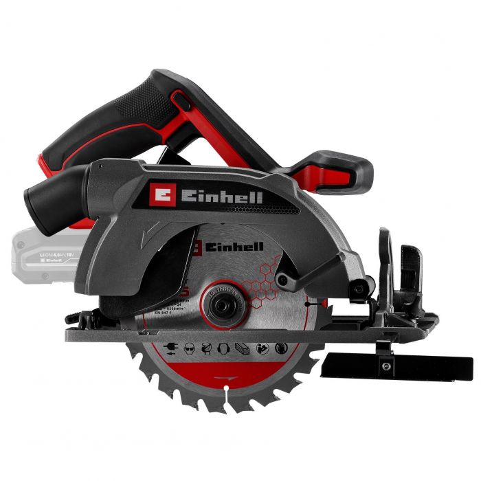 Пила дискова акумуляторна Einhell TP-CS 18/165 Li BL-Solo 18В 4200об/хв 165х20мм 2.9кг без АКБ та ЗП