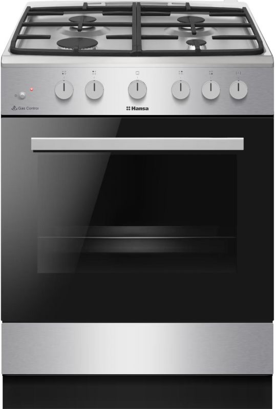 Плита Hansa газова, 70л, 60x60см, чавун, нерж