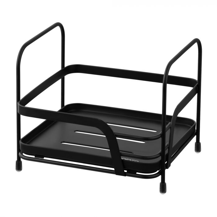 Полиця Ardesto Vigor 1-ярусна 16х15.5х13.5см, метал, поліпропілен, чорний Полиця Ardesto Vigor 1-ярусна 16х15.5х13.5см, метал, поліпропілен, чорний