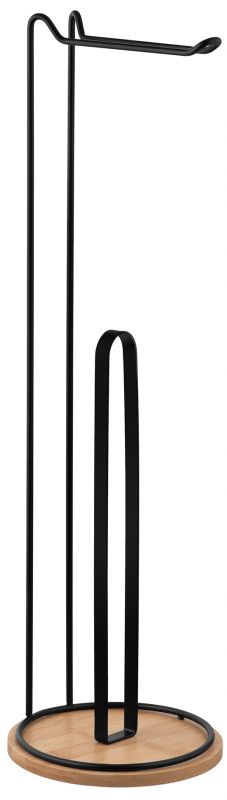 Тримач для туалетного паперу Ardesto Minimalism 16.5х16.5х55см, метал, бамбук, чорний Тримач для туалетного паперу Ardesto Minimalism 16.5х16.5х55см, метал, бамбук, чорний