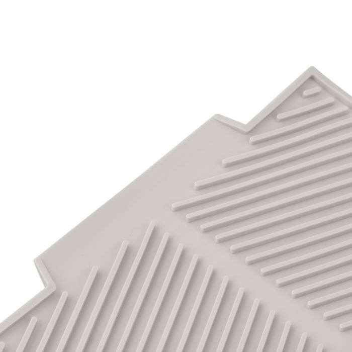 Сушарка для посуду з підставкою Ardesto Minimalism 39х25х8см, силікон, метал, сірий Сушарка для посуду з підставкою Ardesto Minimalism 39х25х8см, силікон, метал, сірий