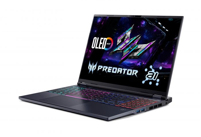 Ноутбук Acer Predator Helios Neo 16 PHN16-73 16" WQXGA, Intel U7-255HX, 16GB, F1TB, NVD5070-8, Lin, чорний