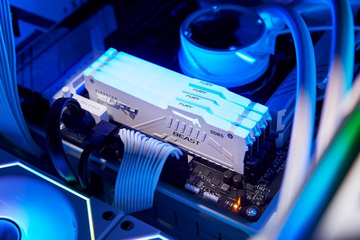 Пам'ять ПК Kingston DDR5  16GB 6000 FURY Beast  Білий RGB EXPO