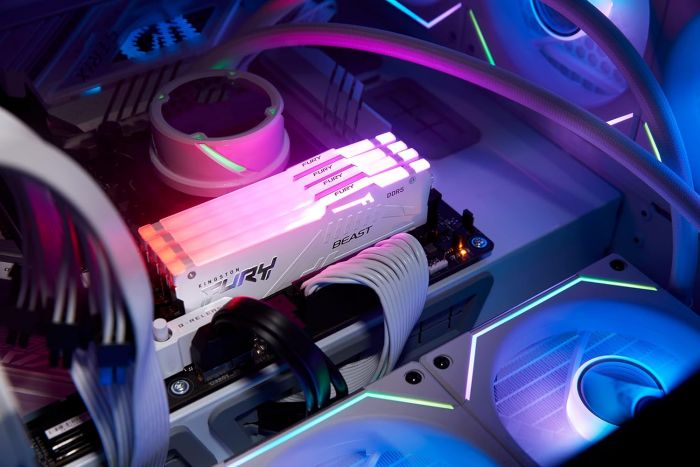 Пам'ять ПК Kingston DDR5  16GB 6000 FURY Beast  Білий RGB EXPO