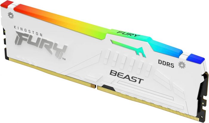 Пам'ять ПК Kingston DDR5  16GB 6000 FURY Beast  Білий RGB EXPO