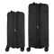 Набір валіз 2E, Aero, поліпропілен, (M+S), TSA, 4 колеса, EXP, чорний