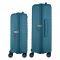 Набір валіз 2E, Aero, поліпропілен, (M+S), TSA, 4 колеса, EXP, синій