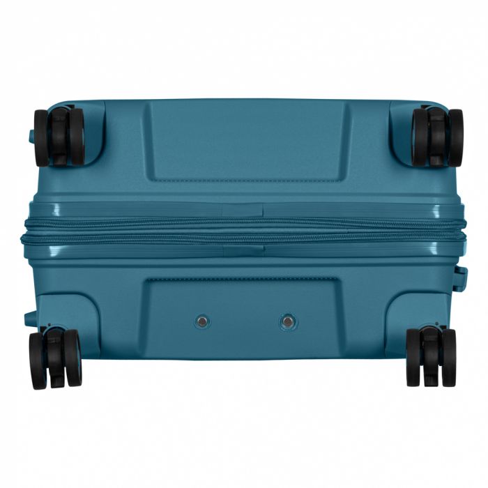 Набір валіз 2E, Aero, поліпропілен, (M+S), TSA, 4 колеса, EXP, синій