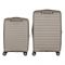 Набір валіз 2E, Aero, поліпропілен, (M+S), TSA, 4 колеса, EXP, сіро-коричневий