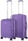 Набір валіз 2E, Aero, поліпропілен, (M+S), TSA, 4 колеса, EXP, лавандовий