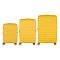Набір валіз 2E, Aero, поліпропілен, (L+M+S), TSA, 4 колеса, EXP, бурштиново-жовтий