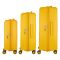 Набір валіз 2E, Aero, поліпропілен, (L+M+S), TSA, 4 колеса, EXP, бурштиново-жовтий