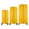 Набір валіз 2E, Aero, поліпропілен, (L+M+S), TSA, 4 колеса, EXP, бурштиново-жовтий