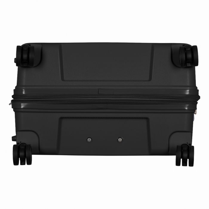 Набір валіз 2E, Aero, поліпропілен, (L+M+S), TSA, 4 колеса, EXP, чорний