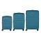 Набір валіз 2E, Aero, поліпропілен, (L+M+S), TSA, 4 колеса, EXP, синій