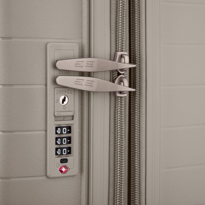 Набір валіз 2E, Aero, поліпропілен, (L+M+S), TSA, 4 колеса, EXP, сіро-коричневий