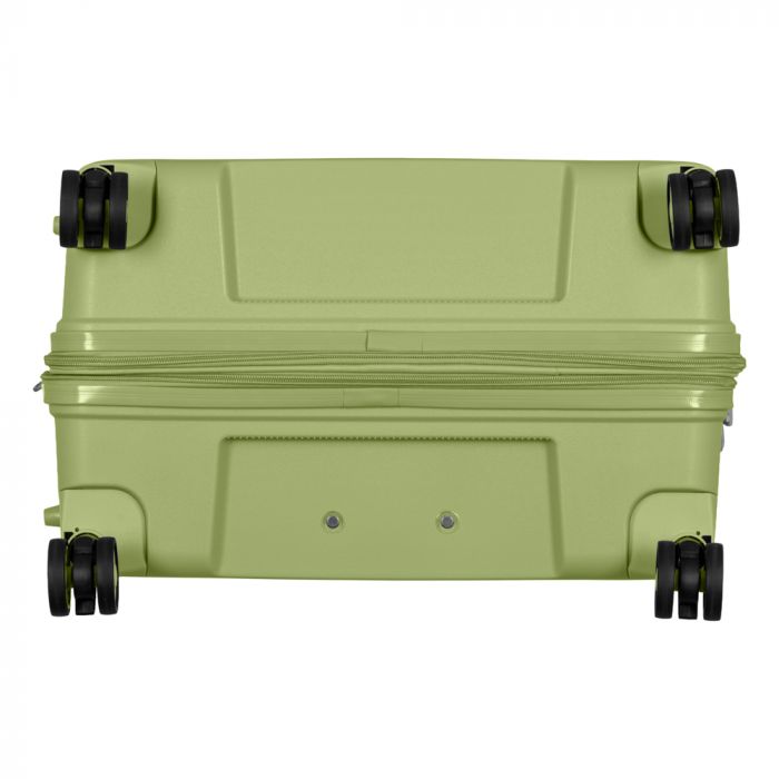 Набір валіз 2E, Aero, поліпропілен, (L+M+S), TSA, 4 колеса, EXP, оливково-зелений