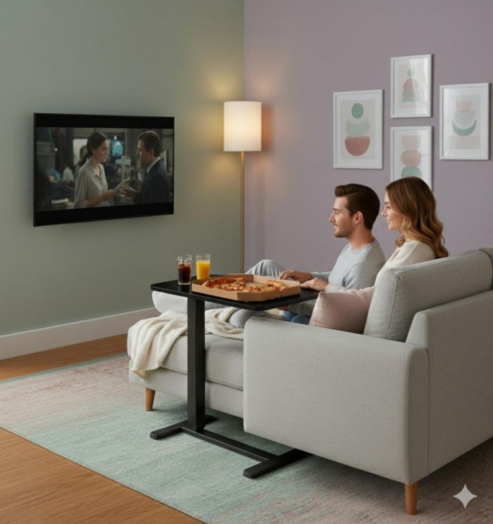 Стіл компактний  2E CE710BB, 710x400мм, регульована висота, чорний