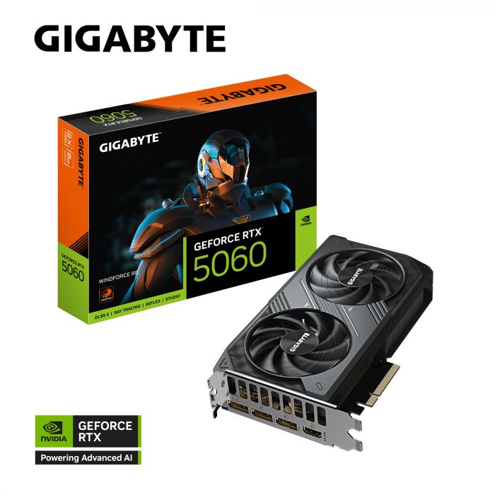 Відеокарта GIGABYTE GeForce RTX 5060 8GB GDDR7 WINDFORCE 2