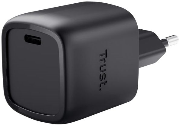 Зарядний пристрій мережевий Trust Maxo 30Вт, GaN, USB-C, PD/PPS, чорний Зарядний пристрій мережевий Trust Maxo 30Вт, GaN, USB-C, PD/PPS, чорний