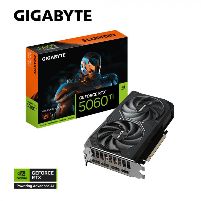 Відеокарта GIGABYTE GeForce RTX 5060 Ti 8GB GDDR7 WINDFORCE OC MAX