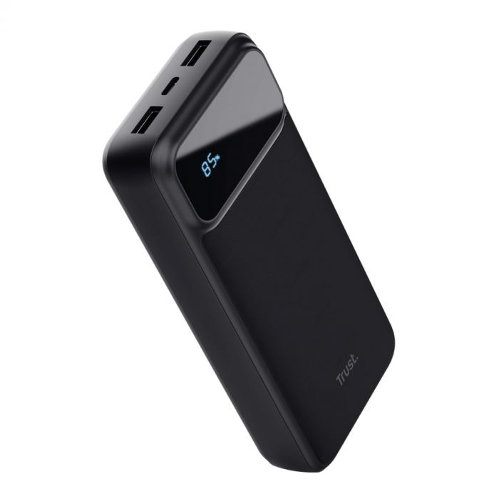 Акумулятор портативний літій-іонний power bank Trust Avala, 20000мА·год, 2хUSB-A/USB-C, 20W, PD/QC 3.0, чорний Акумулятор портативний літій-іонний power bank Trust Avala, 20000мА·год, 2хUSB-A/USB-C, 20W, PD/QC 3.0, чорний