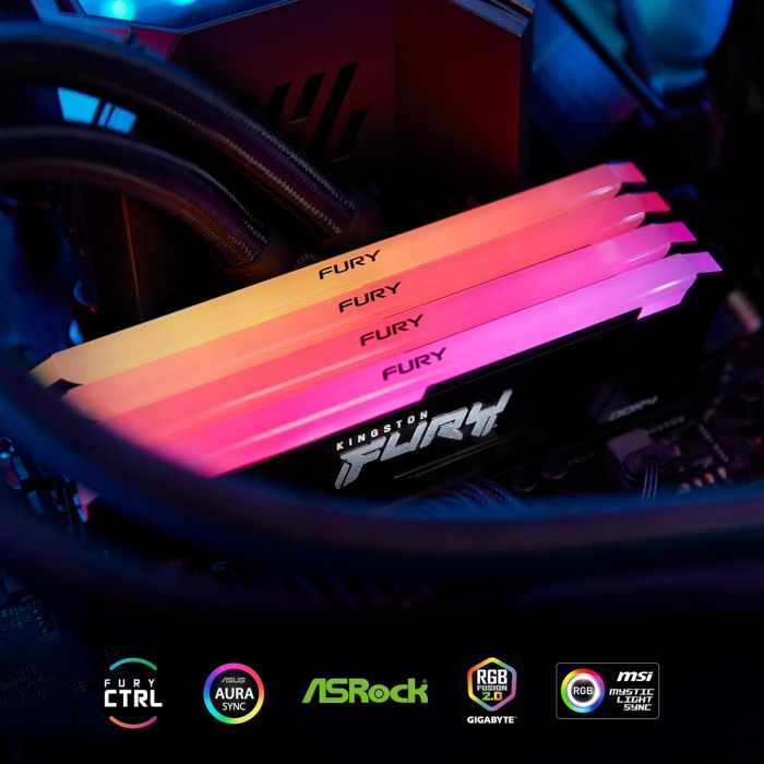 Пам'ять ПК Kingston DDR4 32GB KIT (16GBx2) 3200 FURY Beast RGB