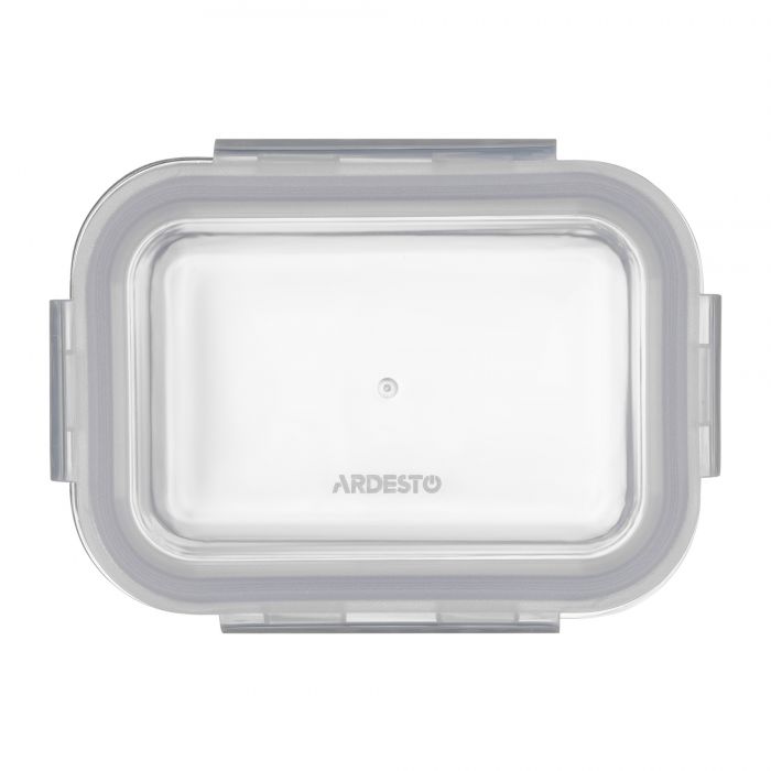 Контейнер для зберігання харчових продуктів ARDESTO Gemini 0.38л, боросилікатне скло, пластик, прямокутний, прозорий