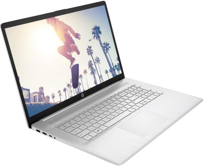 Ноутбук HP 17-cp2041ua 17.3" FHD IPS AG, AMD R5-7520U, 16GB, F512GB, UMA, DOS, сріблястий