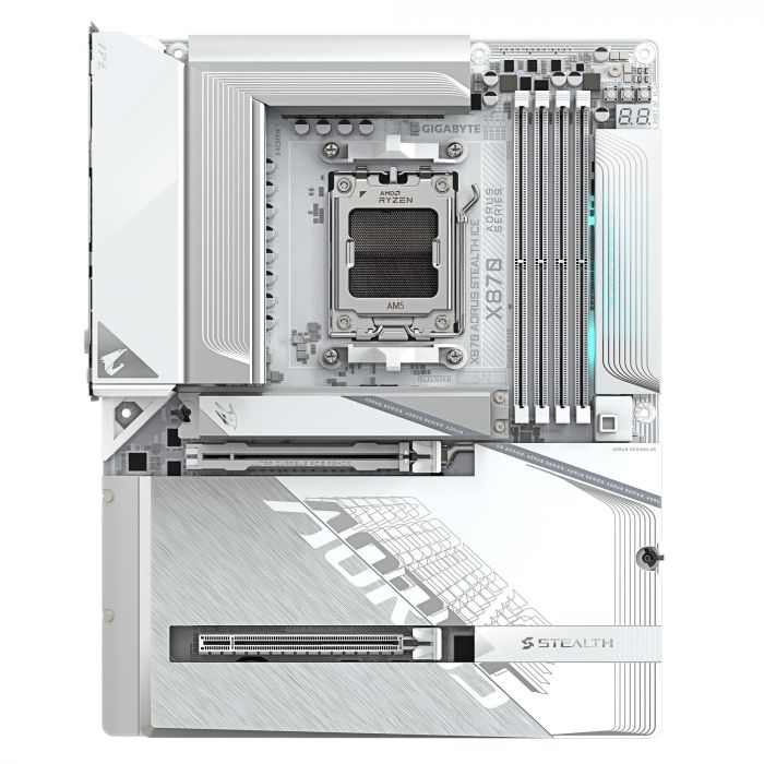 Материнська плата GIGABYTE X870 A STEALTH ICE sAM5 X870 4xDDR5 M.2 HDMI Wi-Fi BT ATX