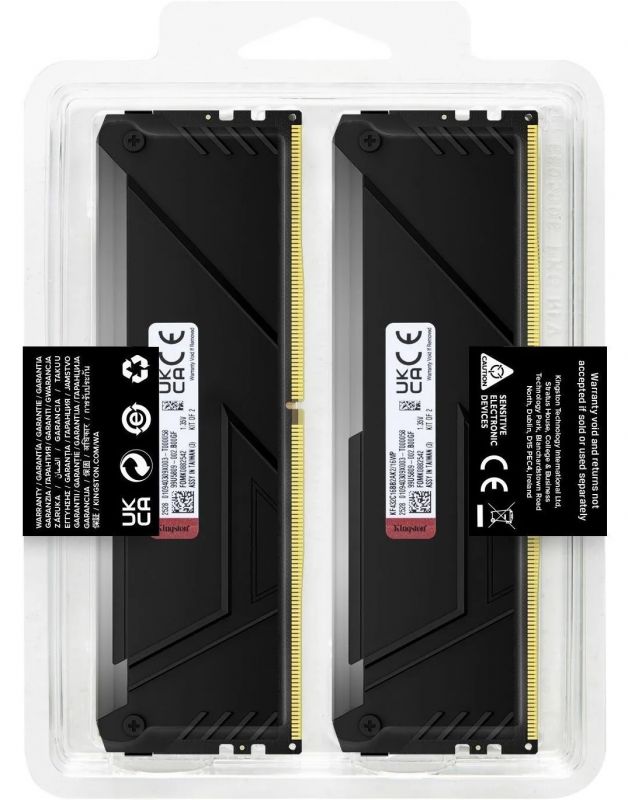 Пам'ять ПК Kingston DDR4 16GB KIT (8GBx2) 3200 FURY Beast RGB